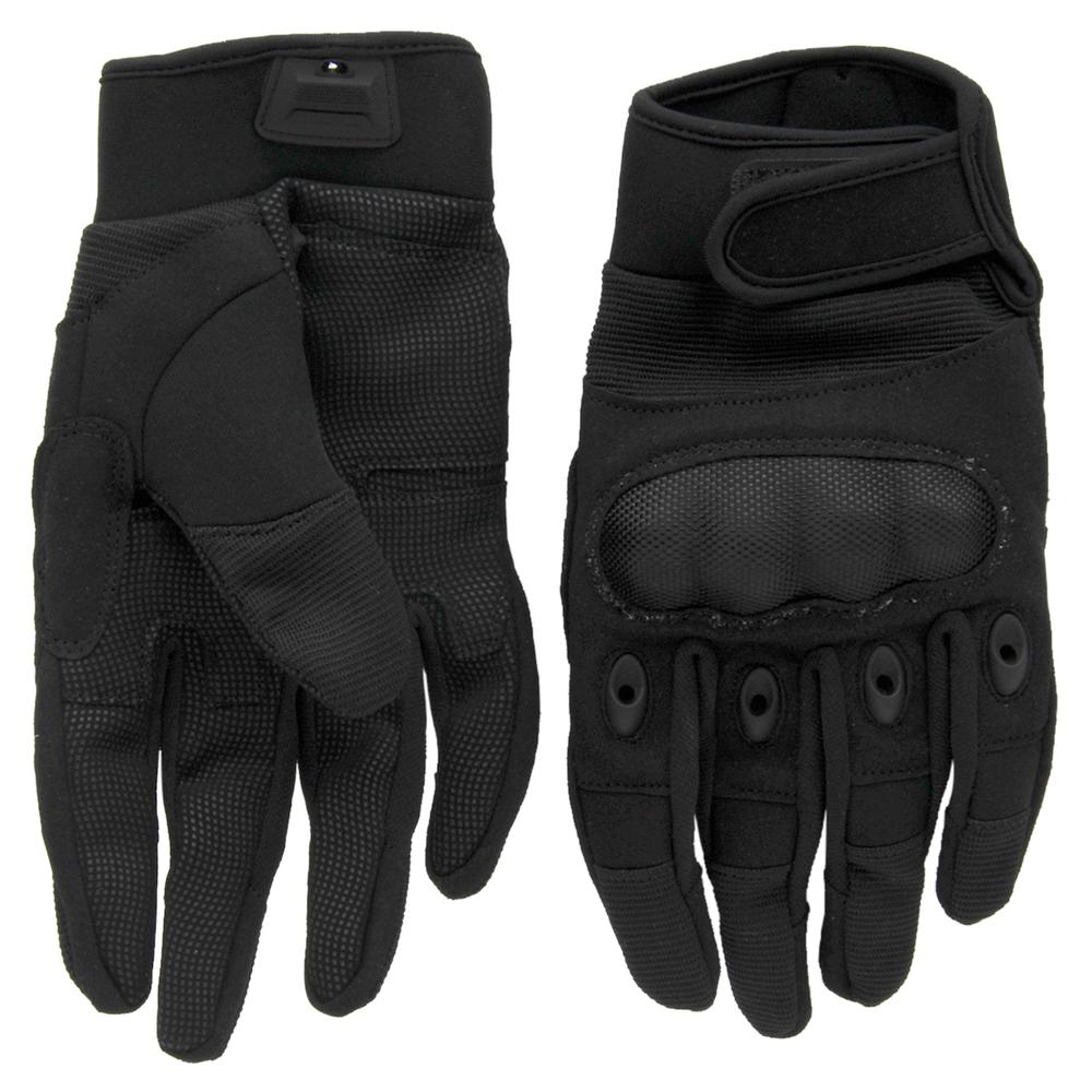 Scipio Tactical Recon Gloves BHG633 - Impact Protection Outdoor Gloves with Padded Palms and Neoprene XL - Black. Picture 1