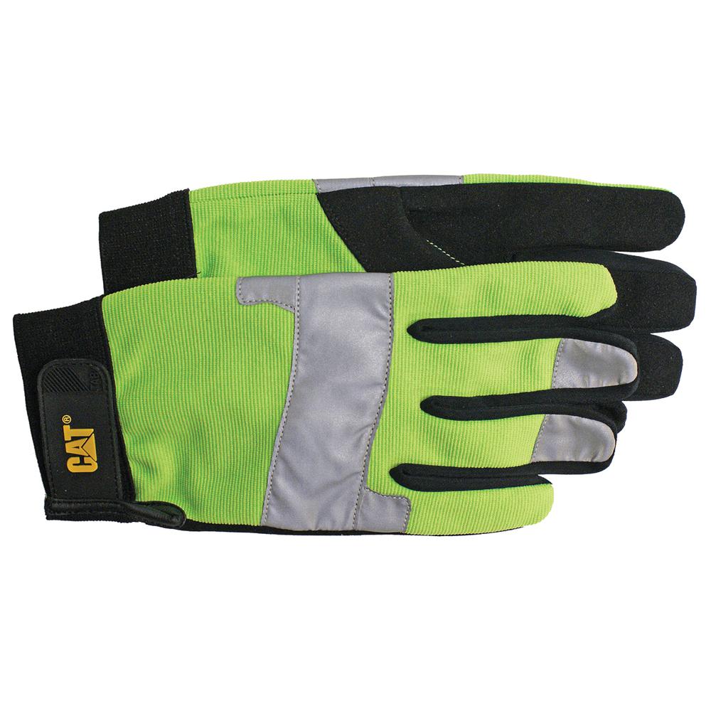 GLOVE HIGH VIS PADDED PALM UTILITY LRG. Picture 1