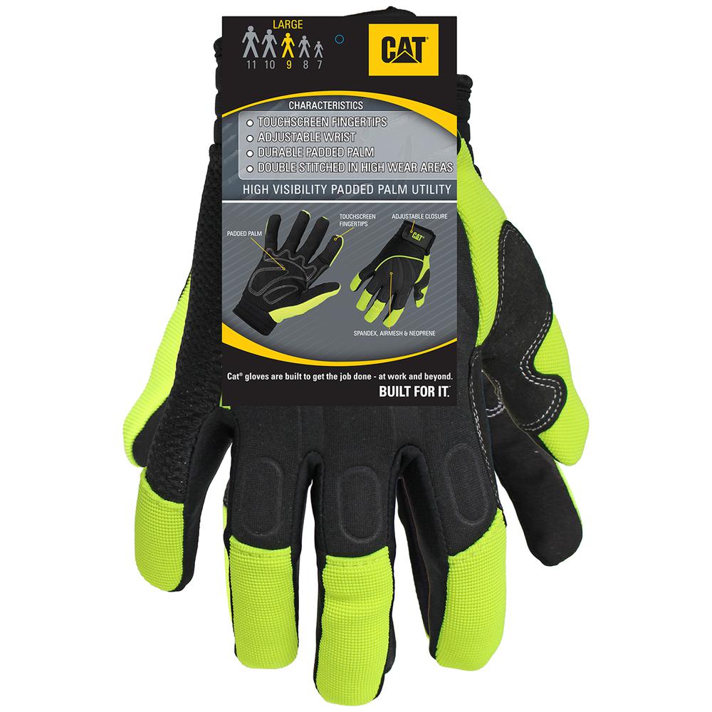 CAT GLOVE HI VIS PADDED PALM UTILITY XL. Picture 2