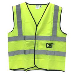 CAT HI VIS SAFETY VEST  GREEN  XL. Picture 1