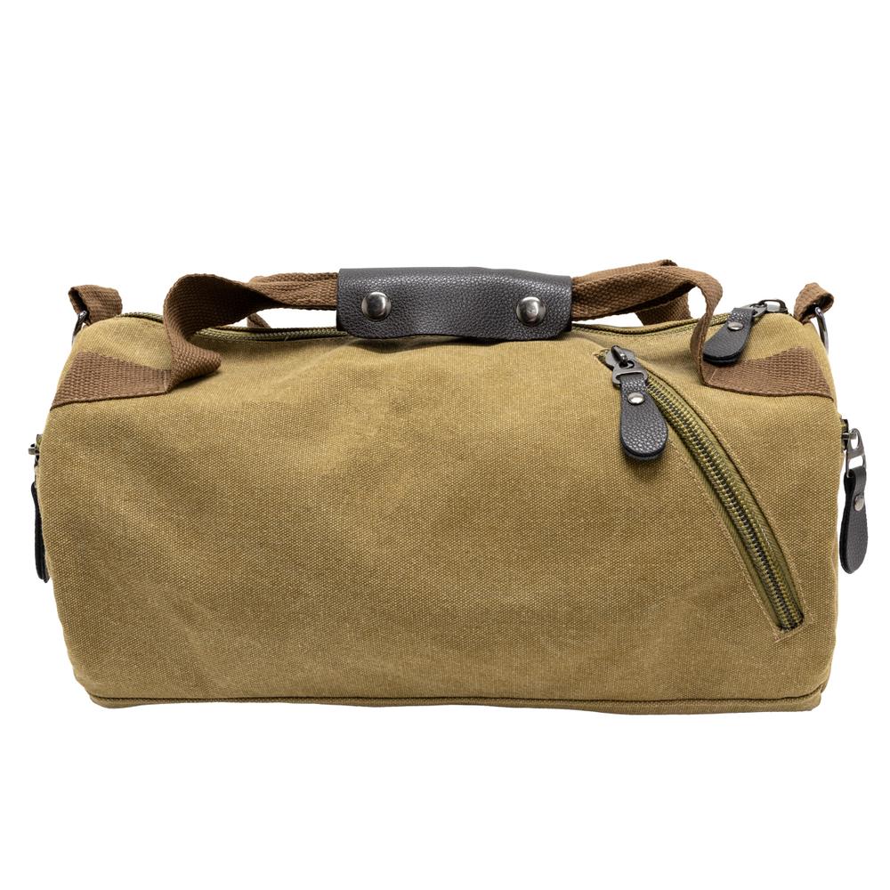 16 Inch Canvas Duffle Bag  Tan. Picture 1