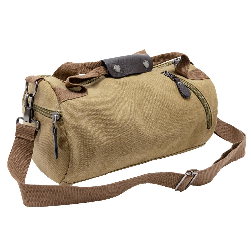 16 Inch Canvas Duffle Bag  Tan. Picture 2