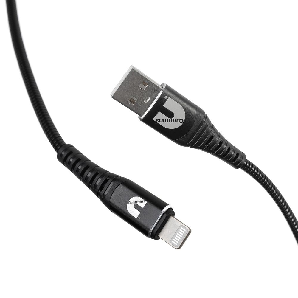 Cummins Flex USB to Lighting(R) Cable for iPhone iPad and More 4ft MFI-Certified CMN4704. Picture 1