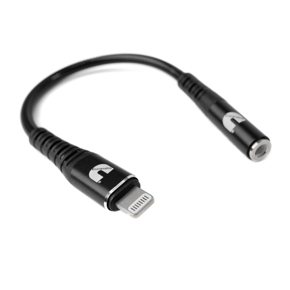Cummins Lightning(R) compatible Aux Cord Headphone to Mobile 5in Cable CMN4707. Picture 1