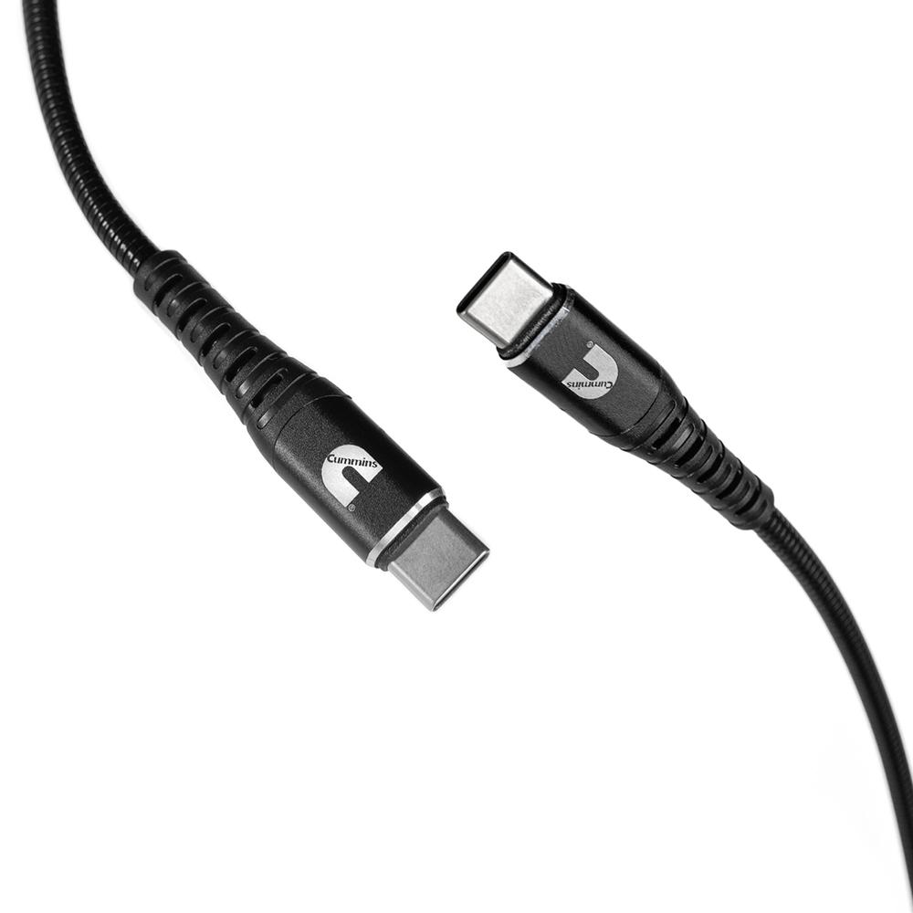 Cummins USB C(R) to C Cable  Android(R) Compatible with Cable Wrap 4ft CMN4711. Picture 1