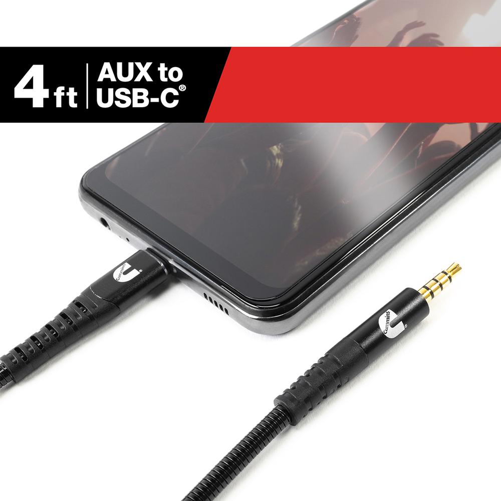 Cummins USB C(R) to Male 3.5mm Audio Aux Cable MFi-certified 4ft CMN4712. Picture 4