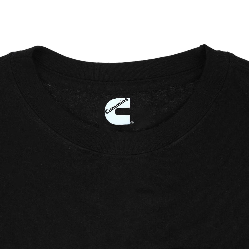 Cummins Unisex T-Shirt Short Sleeve Black Cotton Pocket Tee CMN4749  - 2XL. Picture 3