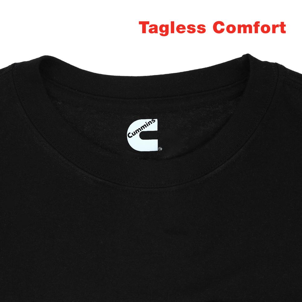 Cummins Unisex T-Shirt Short Sleeve Black Cotton Pocket Tee CMN4749  - 2XL. Picture 4