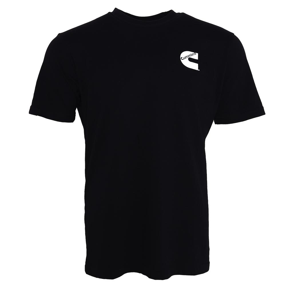 Cummins Unisex T-Shirt Short Sleeve Black Cotton Tagless Tee - 3XL. Picture 1