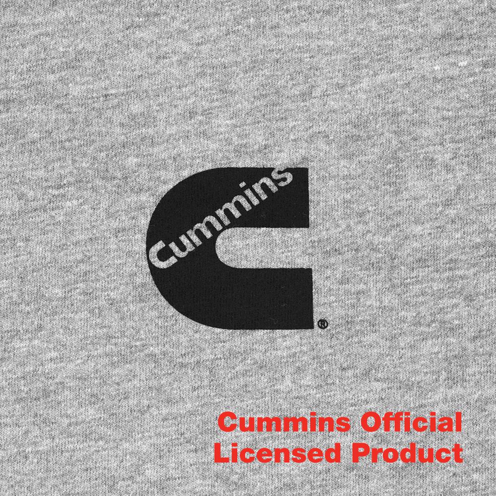 Cummins Unisex T-Shirt Short Sleeve Sport Gray Cotton Blend Tagless Tee CMN4768 - Large. Picture 5