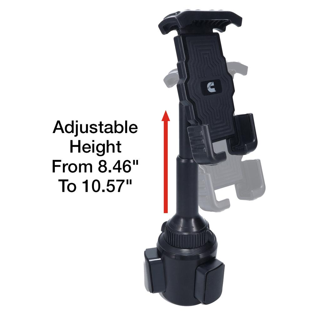 Cummins Cup Phone Holder For Car or Truck CMNCHPH - Adjustable Phone Mount for Cell Phone Car Phone Holder - Black. Picture 6