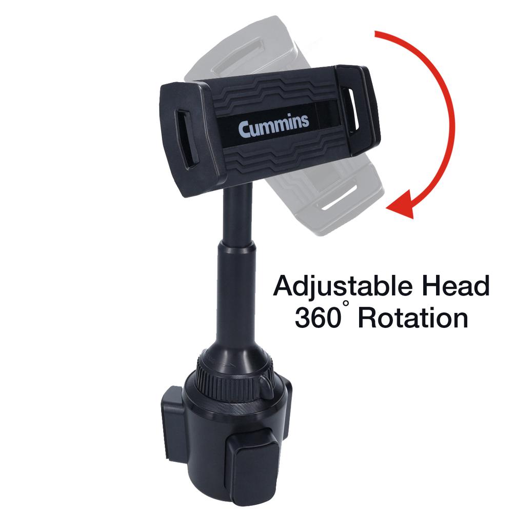 Cummins Tablet Mount CMNCHTBLT - Cupholder Tablet Dock for iPad Samsung Galaxy Tab Amazon Fire and More - Black. Picture 5
