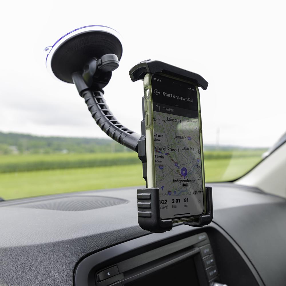 Cummins Windshield Phone Mount CMNWSPH - Suction Cup Phone Holder for Car or Truck Window Universal Fit - Black. Picture 3