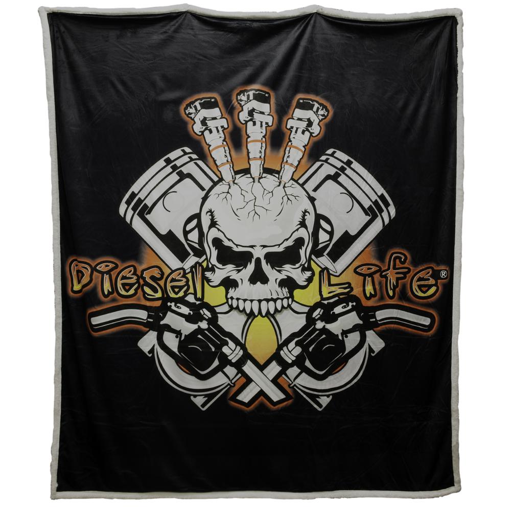Injector Skull Sherpa Throw. Picture 1