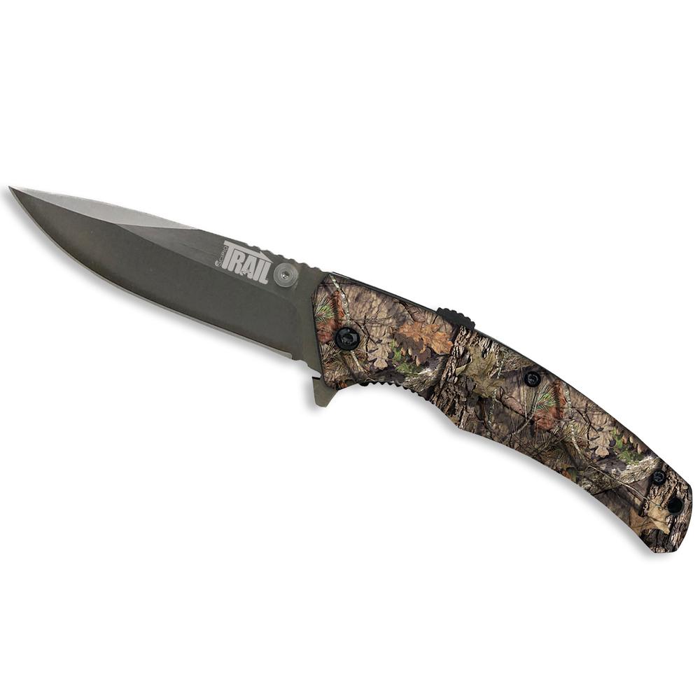 Scipio FAB041M Ghost Sidewinder Camo Assisted-Opening Knife 3.35-Inch Blade Steel Pocket Folding Knife - Mossy Oak(R). Picture 1