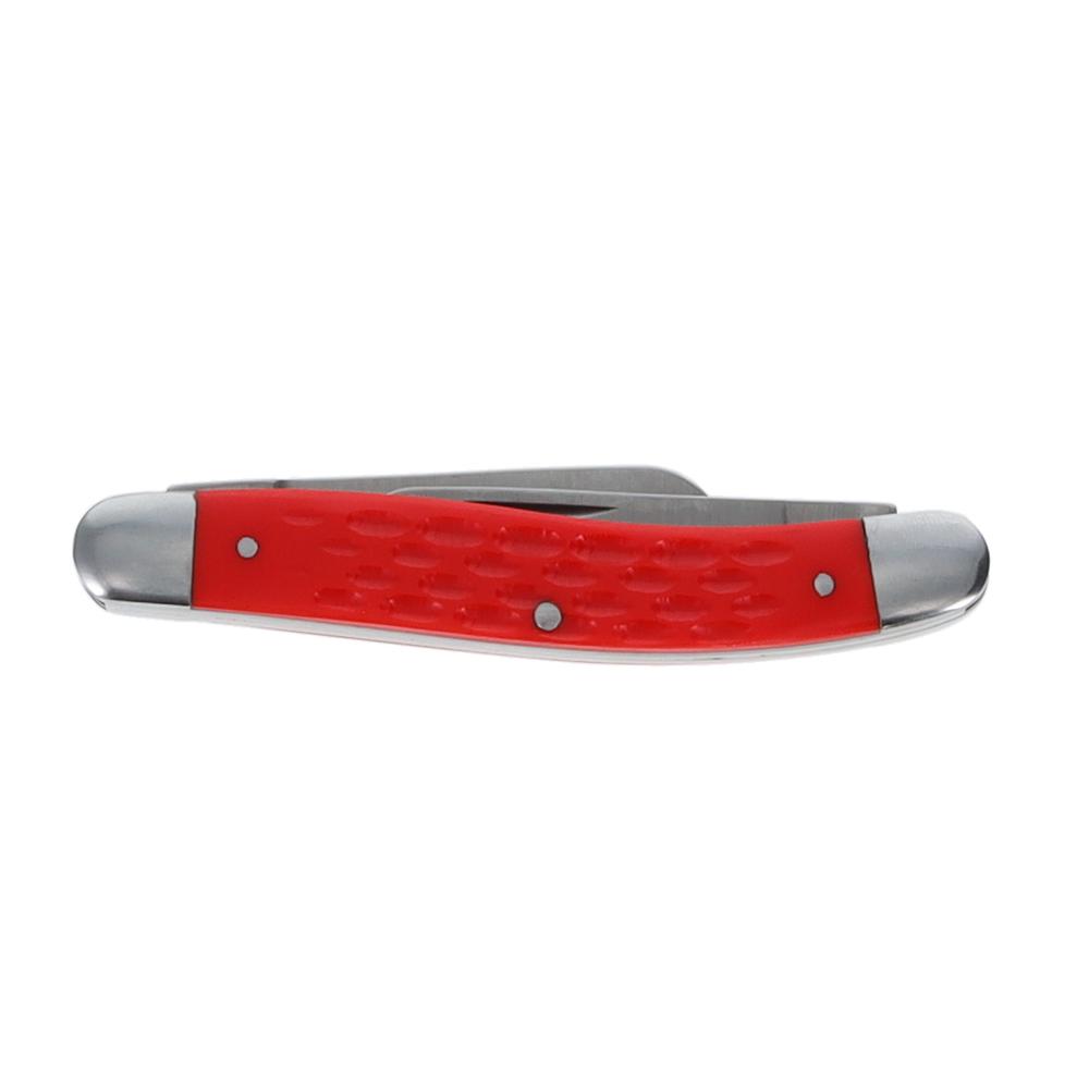 Scipio 3-Blade Stockman Pocket Knife FCC0001JRD - 3.5-Inch Folding Knife Multi-Blade Small Portable Knife - Red. Picture 2
