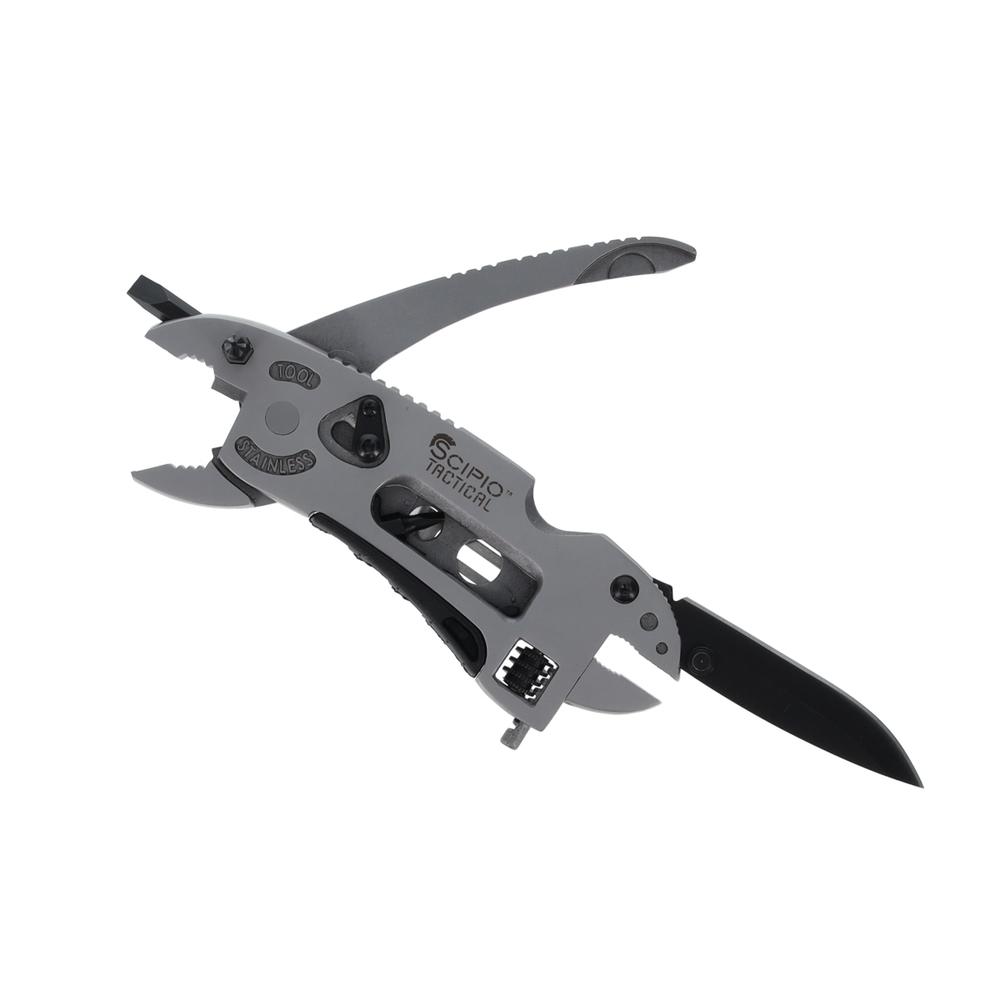 Scipio FCC0020 Ranch Hand Multi-Tool Pocket Knife 2.75-Inch Blade - Pliers and Adjustable Wrench - for Ranch Hands and Outdoorsmen - Silver. Picture 1