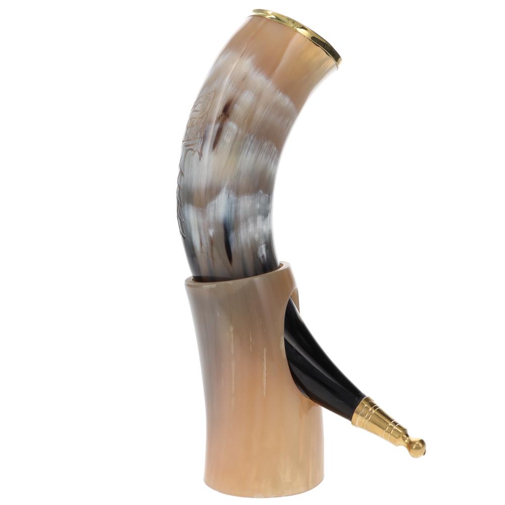 Tankherd Decorative Horn 20oz w Stand. Picture 1