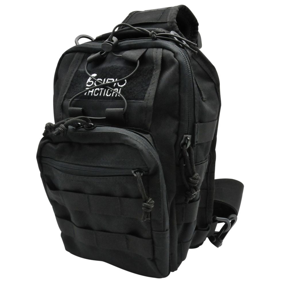 Scipio Tactical Sling Pack JYFSP11 Lightweight Durable Military-Style Sling Bag - Black. Picture 1