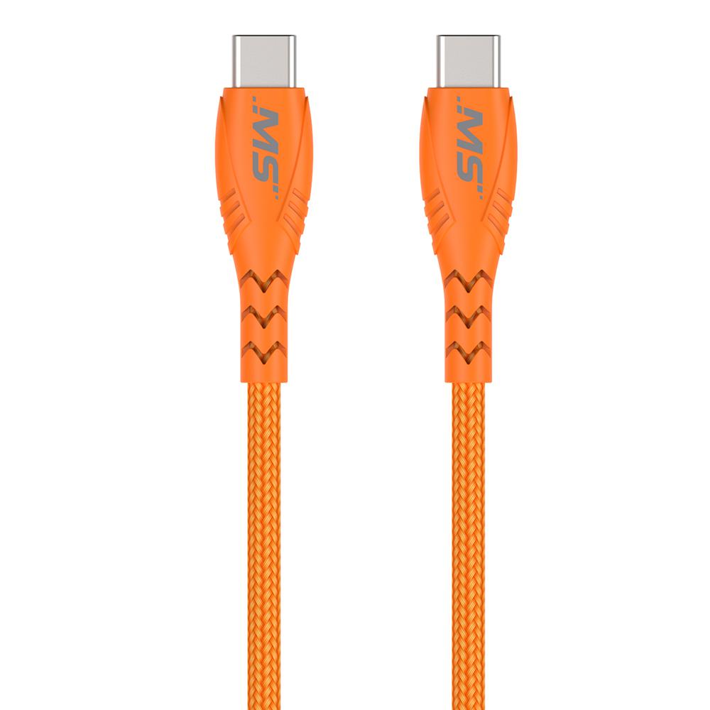 MS 10 HI VIS USB-C TO USB-C CABLE OR. Picture 1