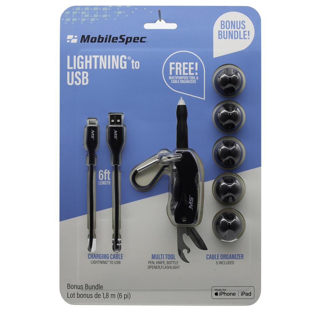 6ft Lightning(R) to USB Multi-Tool Blk. Picture 2