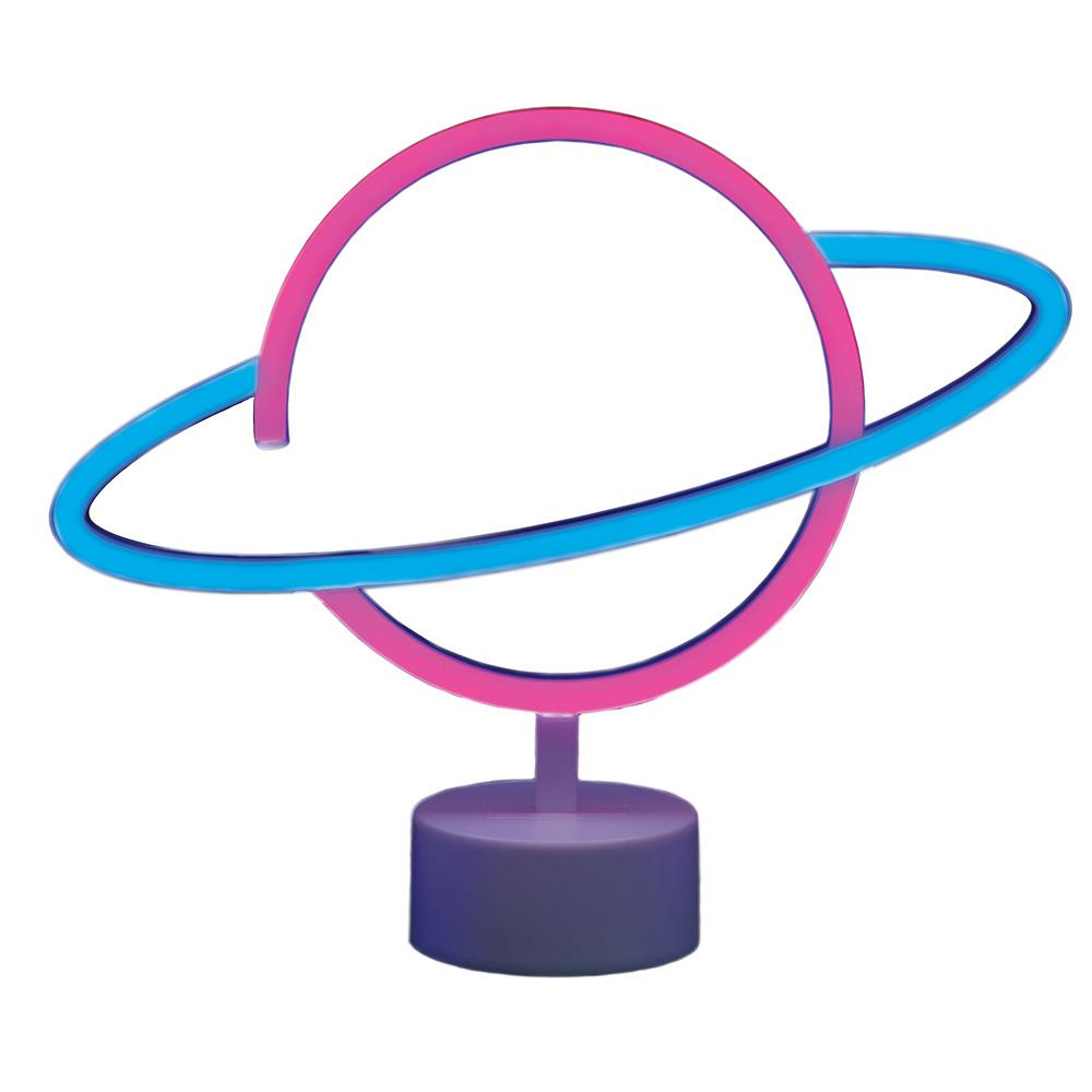 LED Neon Light Sign Room Decoration USB or Battery Powered Dorm Decor Colorful Planet NKPLANET. Picture 1