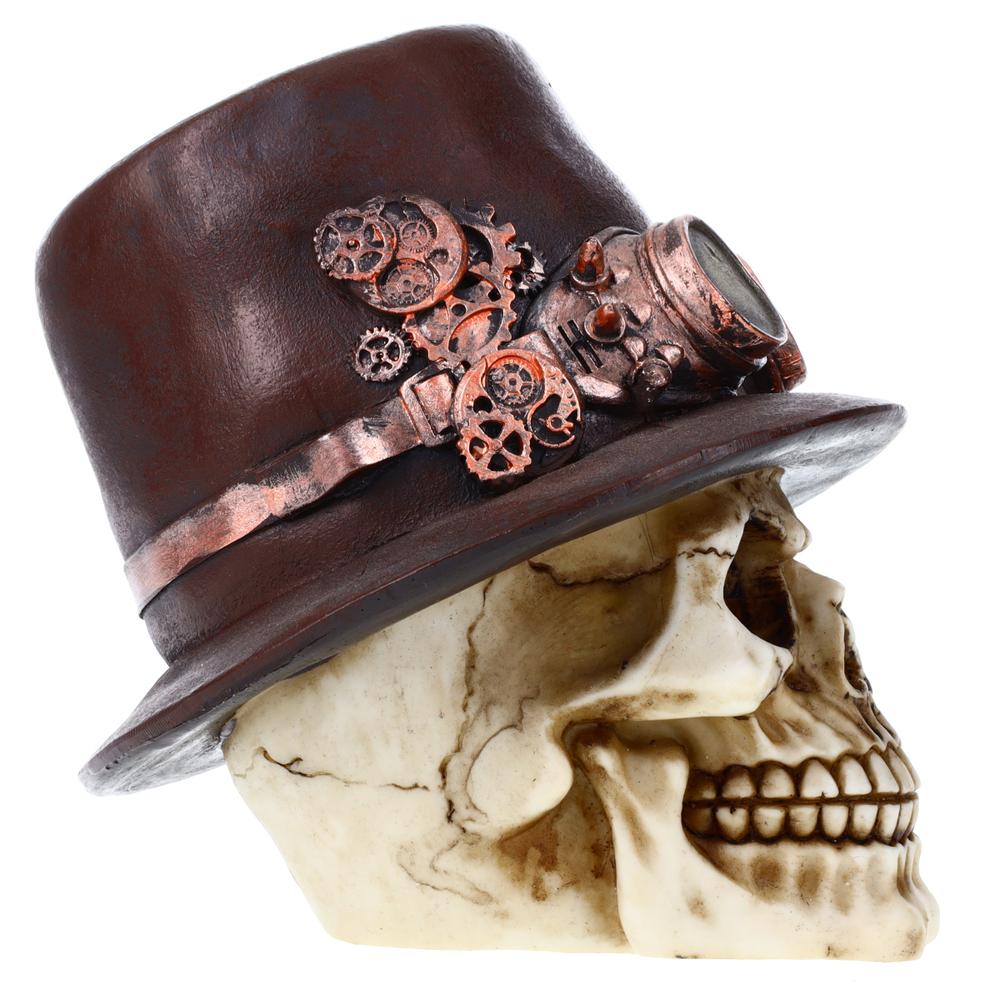 Steampunk Top Hat/Feather Skull 1. Picture 4