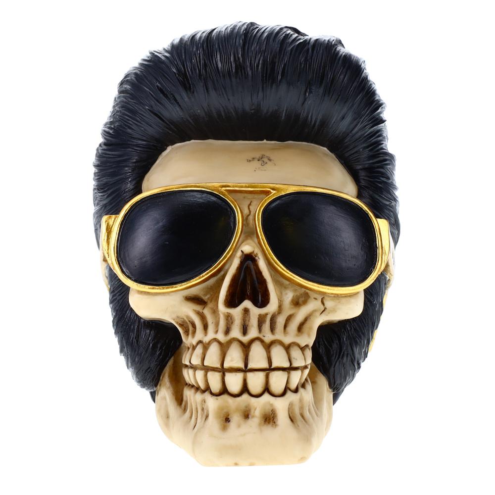 Skull with Glasses and Hair. Picture 1