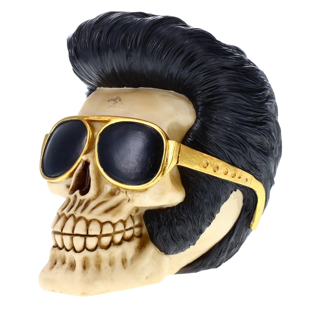 Skull with Glasses and Hair. Picture 3