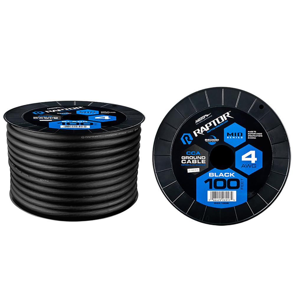 4 AWG/100' POWER CABLE BLACK CCA. Picture 1
