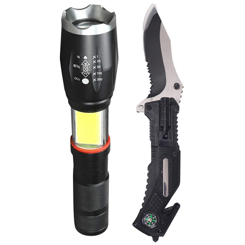 Flashlight and Knife 2 Piece Combo. Picture 1