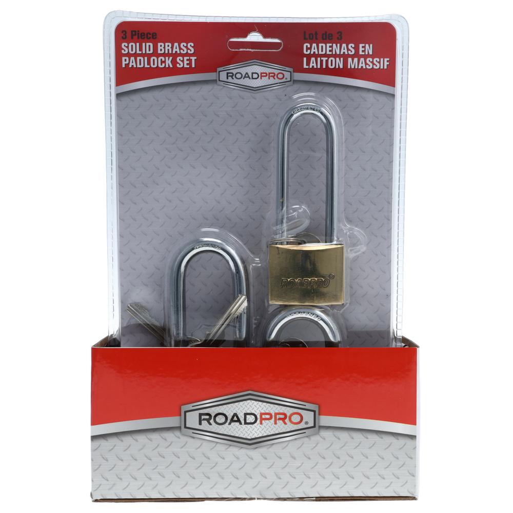 Solid Brass Padlock 3 Piece Set. Picture 8