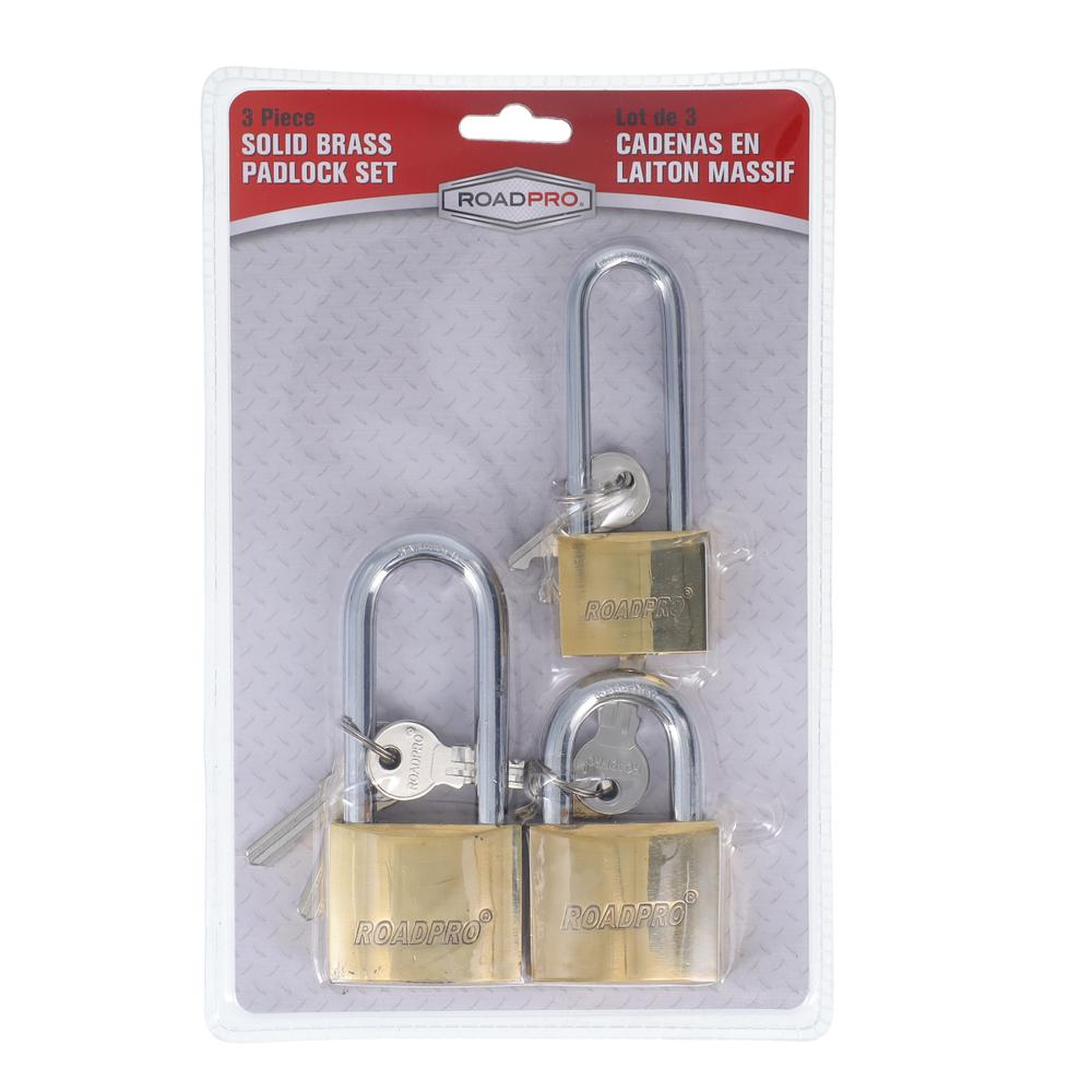 Solid Brass Padlock 3 Piece Set. Picture 6
