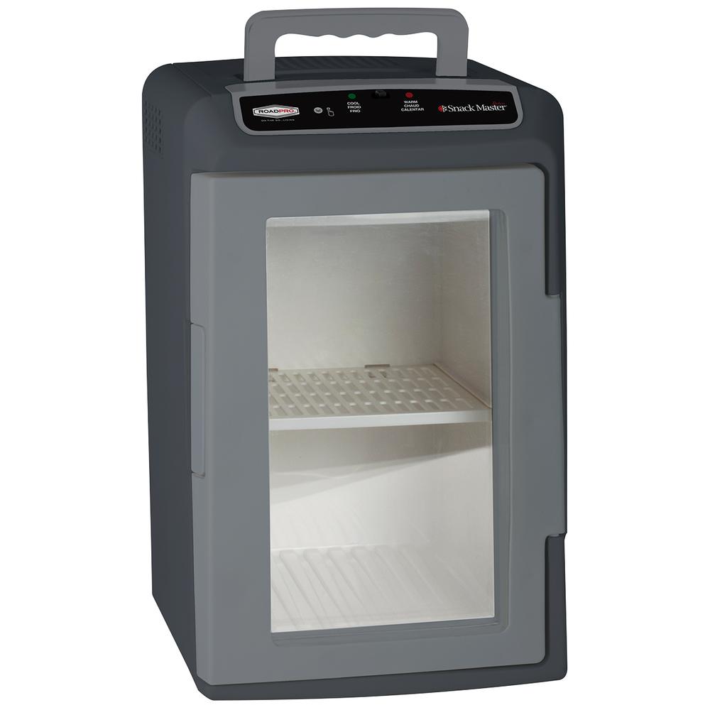 RoadPro RP5653SF 12-Volt Snackmaster Cooler/Warmer Electric Cooler for Truckers Medium Gray. Picture 1