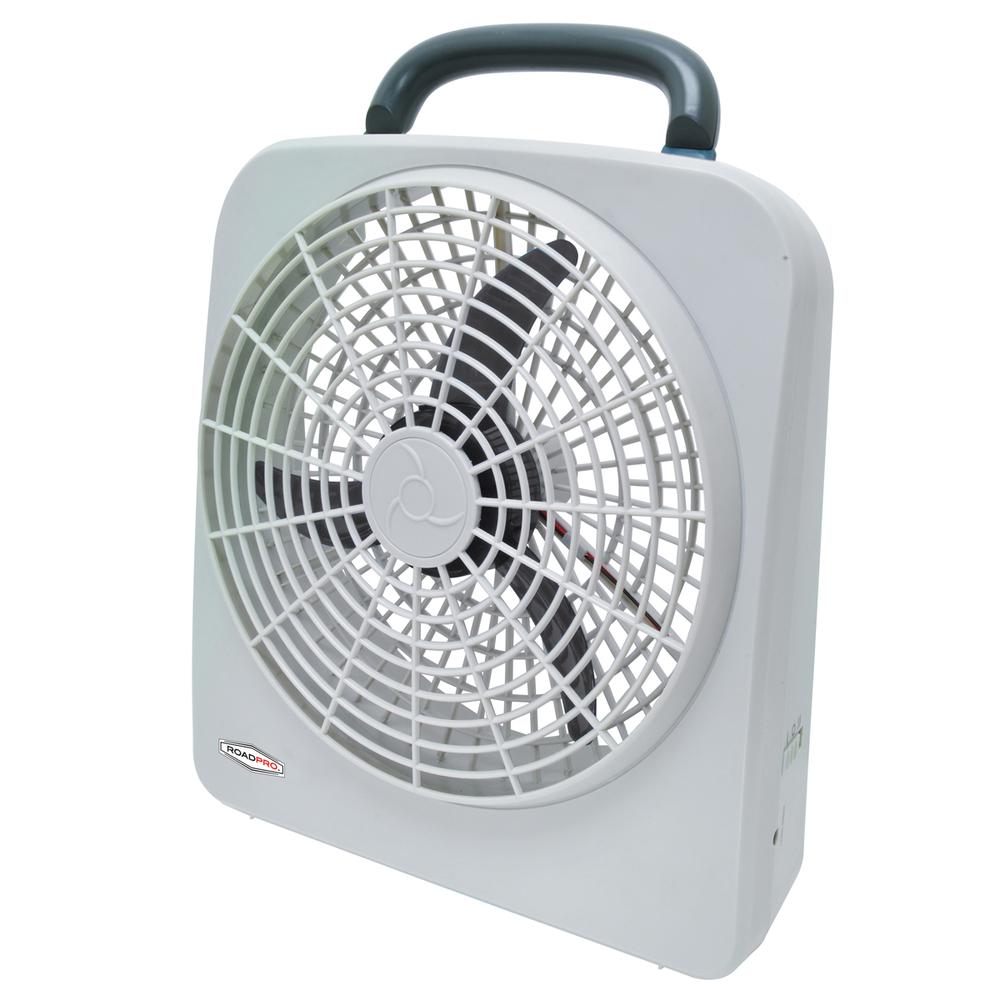 Portable Indoor Outdoor Fan 12-volt or Battery Dual Power Travel Fan 10-inch RP8000. Picture 1