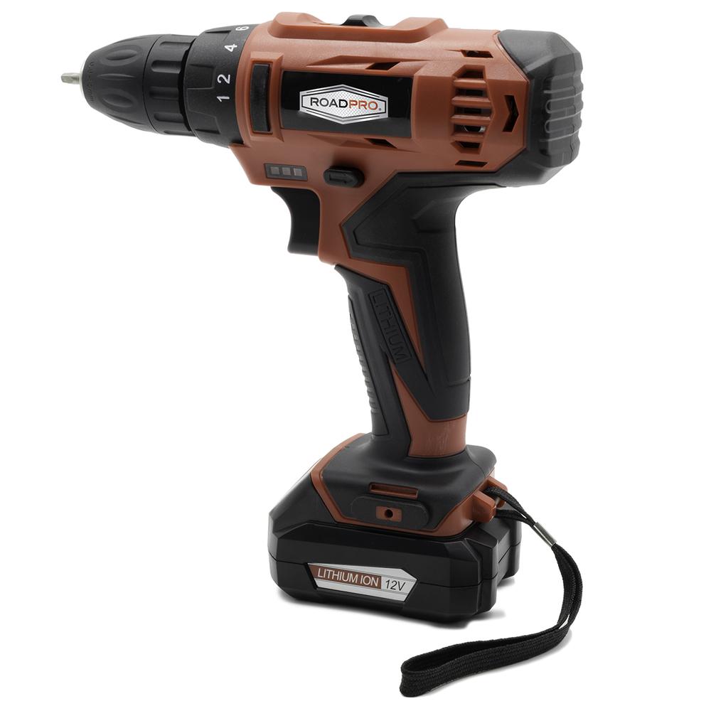 RoadPro RPRD21CD003 12v Drill Rechargeable Lithium Ion Drill 12-Volt Cordless Keyless Chuck with LED. Picture 1