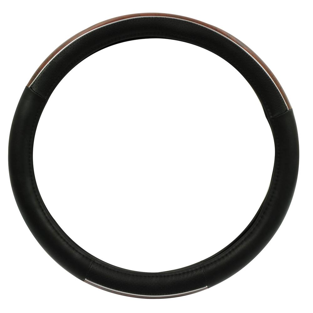 18 Inch Steering Wheel Cover  Black. Picture 1