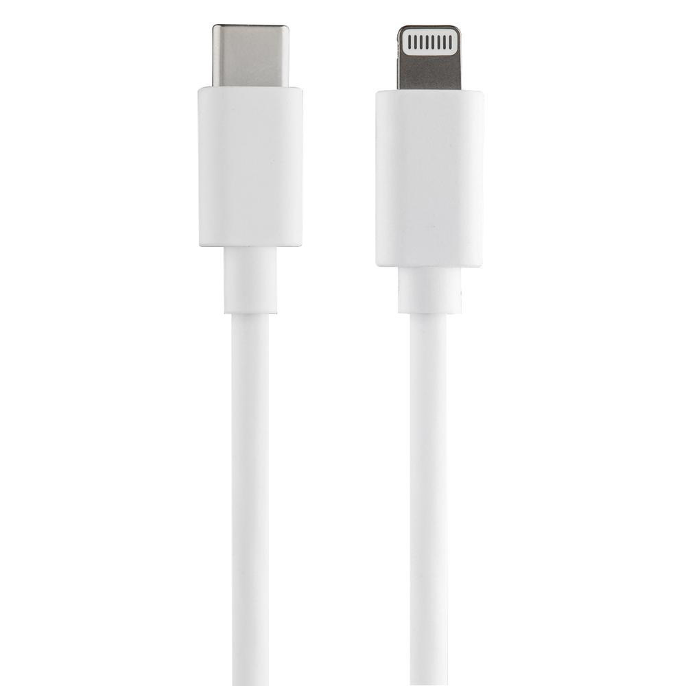 Rove Fast Charge(TM) Lightning(R) Cable RV06902  USB-C(R) 4ft Power Charging Cord - White. Picture 1