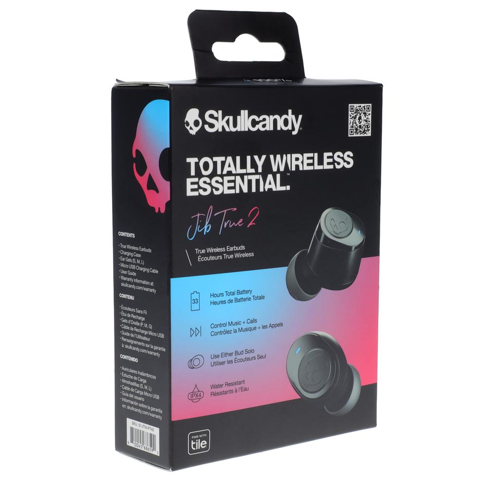 Skullcandy Jib True 2 Wireless Earbuds with Charging Case Tile-Finding Technology Water-Resistant Buds Black S1JTWP740. Picture 3