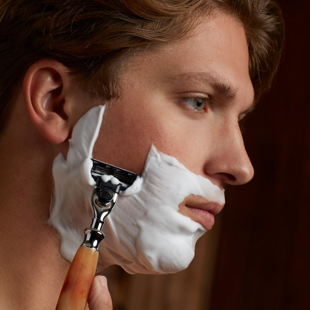 Union Razors SS3 Wet Shaving Kit for Men 5-Piece Shaving Gift Set with Brush and Stand Razor Barber Kit - Tiger Eye. Picture 5