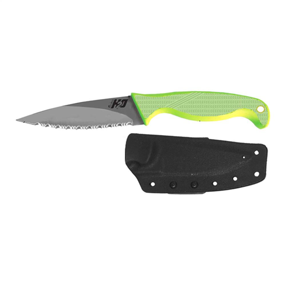 Scipio Fish Knife SHDA03  - Tactical Serrated Blade Tacklebox Steel Fishing Boning Knife - Green. Picture 1