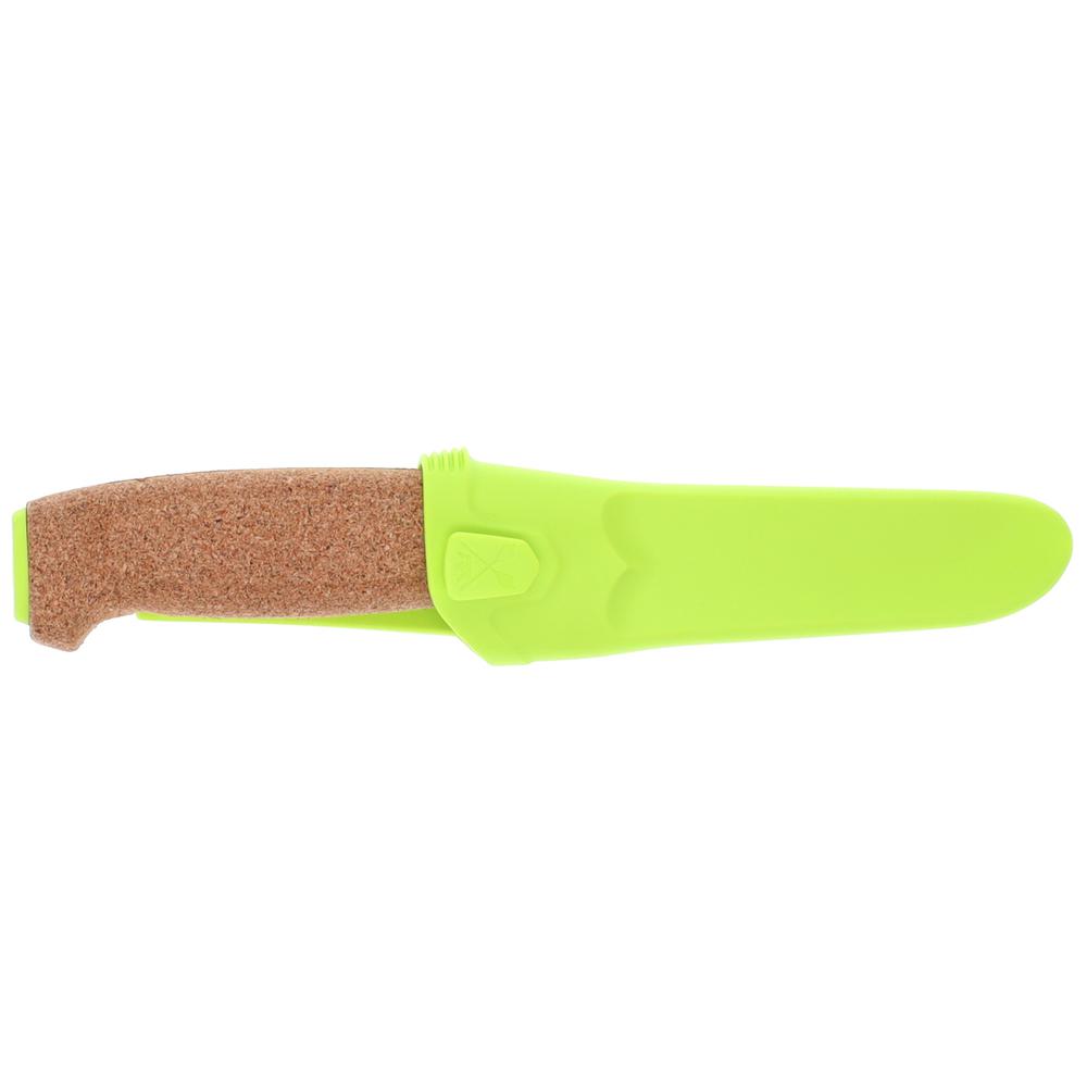 Scipio Floating Knife SHDA05 Fixed-Blade Fine Edged Stainless Steel Knife  That Floats with Neon Green Sheath
