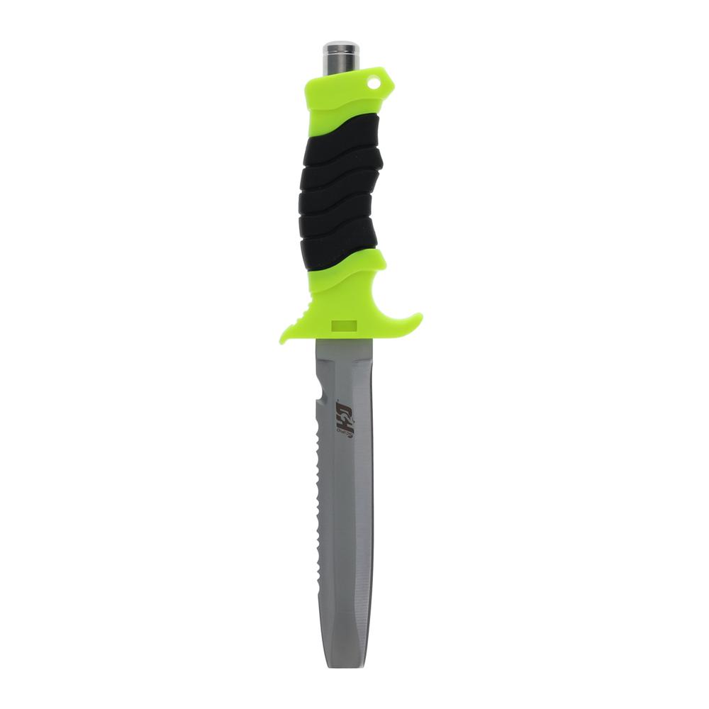 Scipio Dive Knife  SHDA06 - Stainless Steel Blade Diving Knife for Fishing Scuba Diving - Neon Yellow with Sheath and Leg Strap. Picture 3