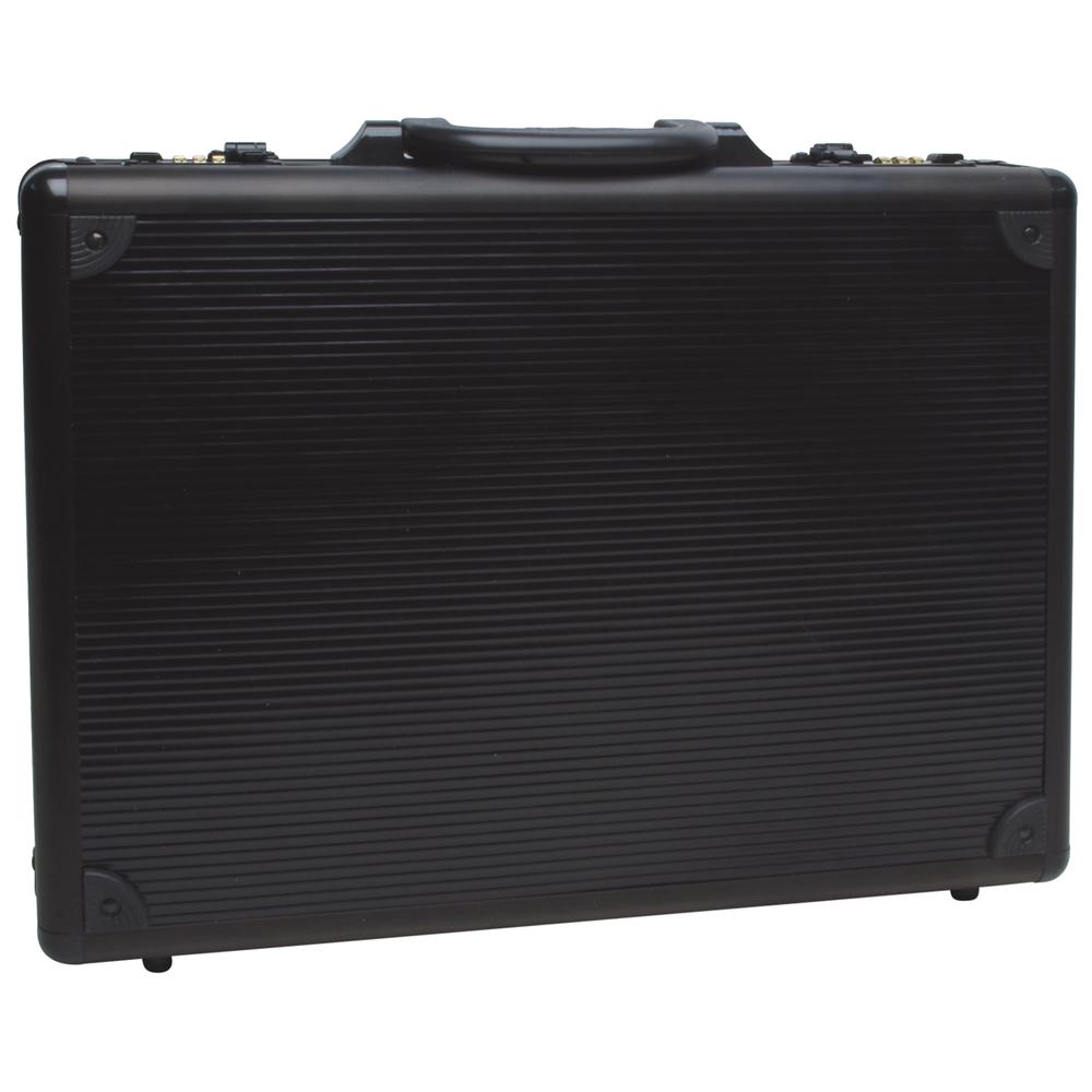 Briefcase with Lock Combination Anti-Theft Attache Black Aluminum SPC-941G. Picture 1