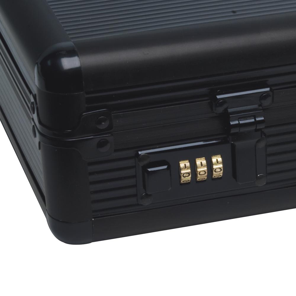 Briefcase with Lock Combination Anti-Theft Attache Black Aluminum SPC-941G. Picture 4