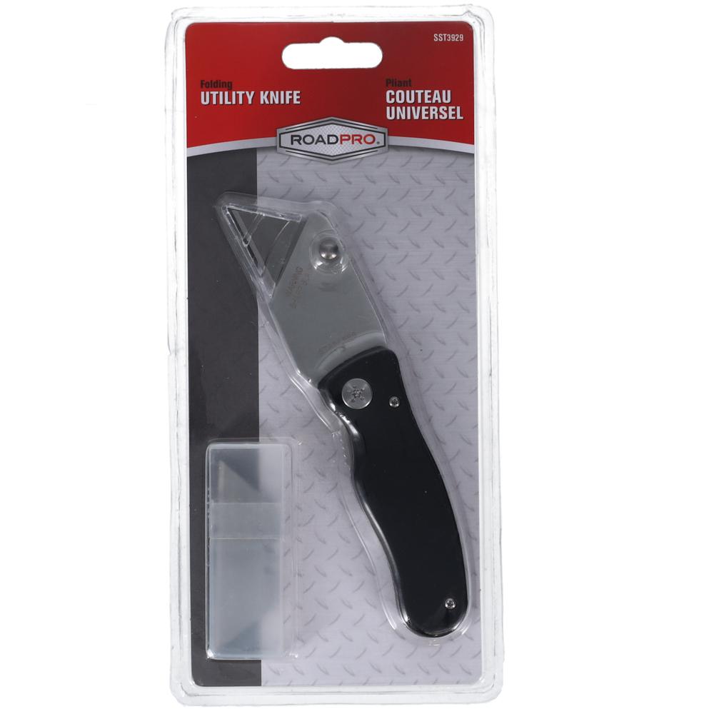 FOLDING UTILITY KNIFE W/5 PAK OF BLADES. Picture 4