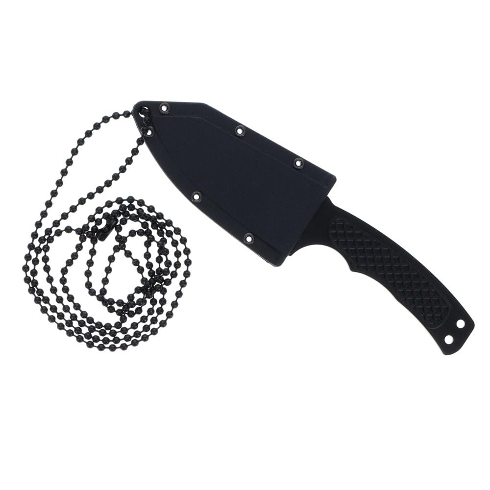 Scipio Recon Ops Neck Knife ST017 Tactical 2-Inch Tanto-Style Blade Small Knife with Sheath and Chain - Black. Picture 3