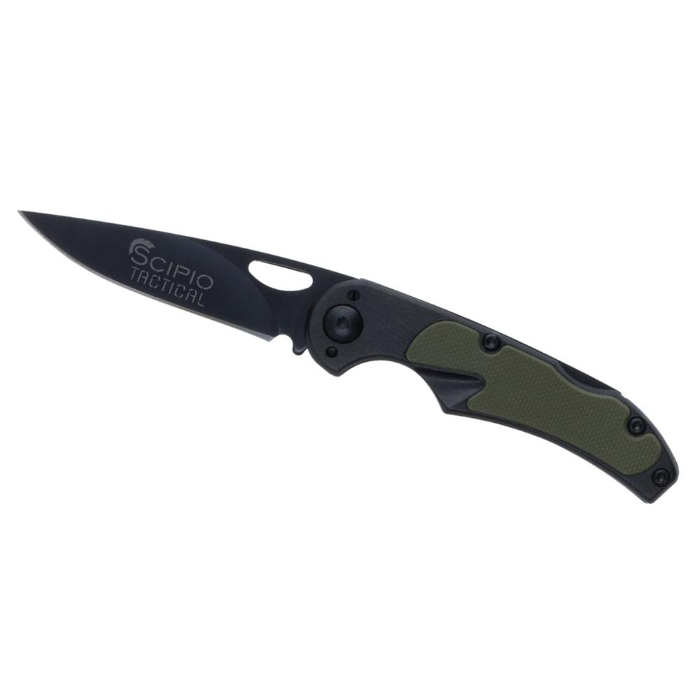 Scipio Green Lockback Pocket Knife 2.75-Inch Blade Everyday Carry Folding Knife ST062G. Picture 3