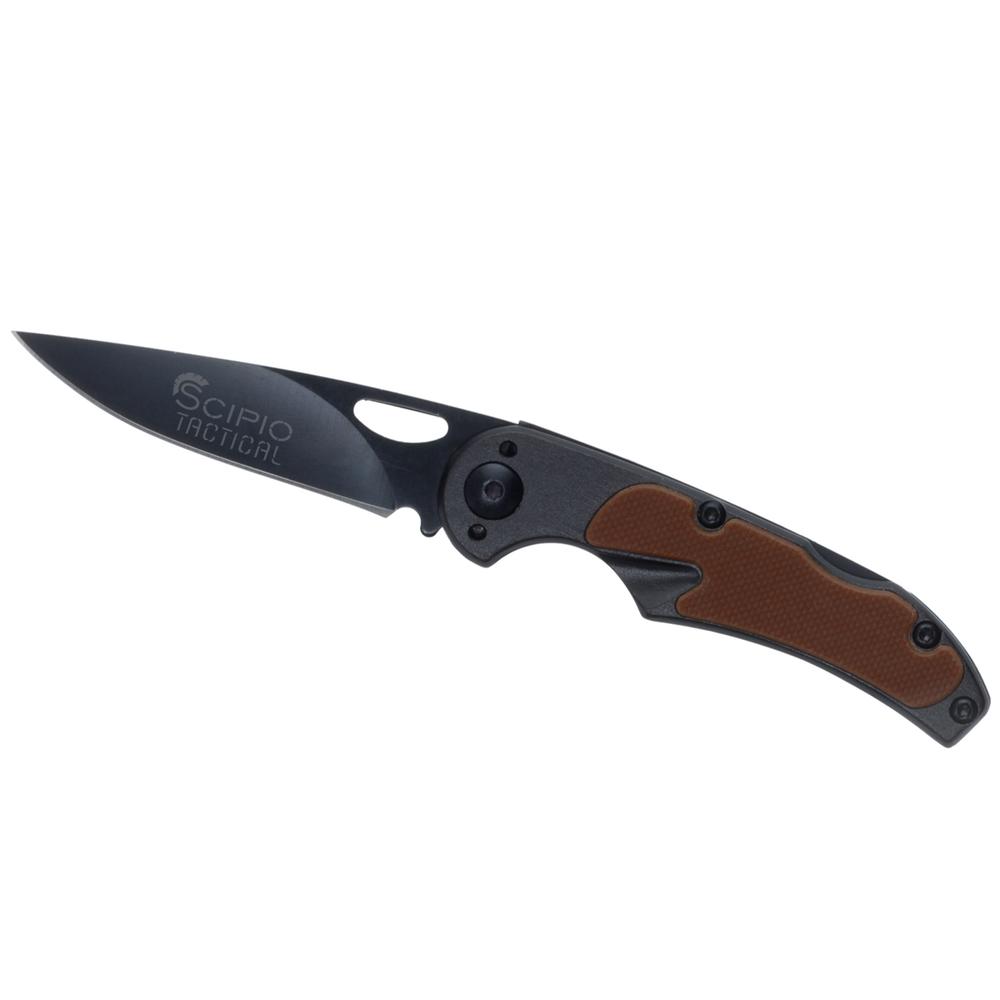 Scipio Tan Lockback Pocket Knife ST062T - 2.75-Inch Blade Everyday Carry EDC Folding Knife  - Tan. Picture 1