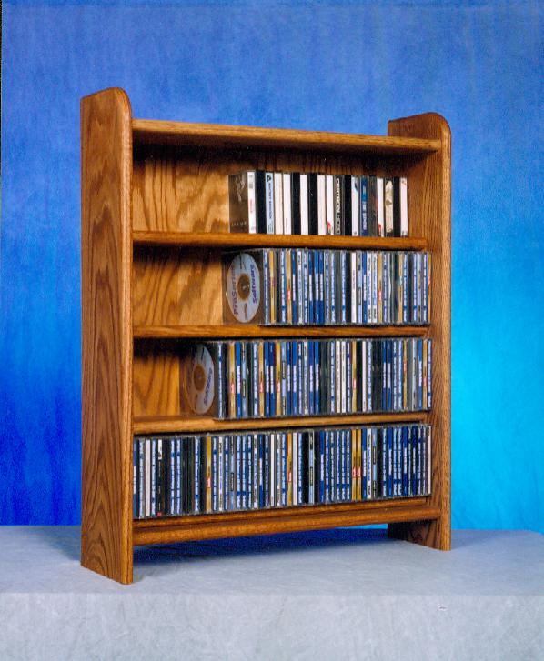 Solid Oak 4 Shelf CD Cabinet. The main picture.